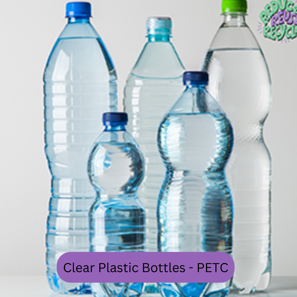 Clear Plastic Bottles PETC